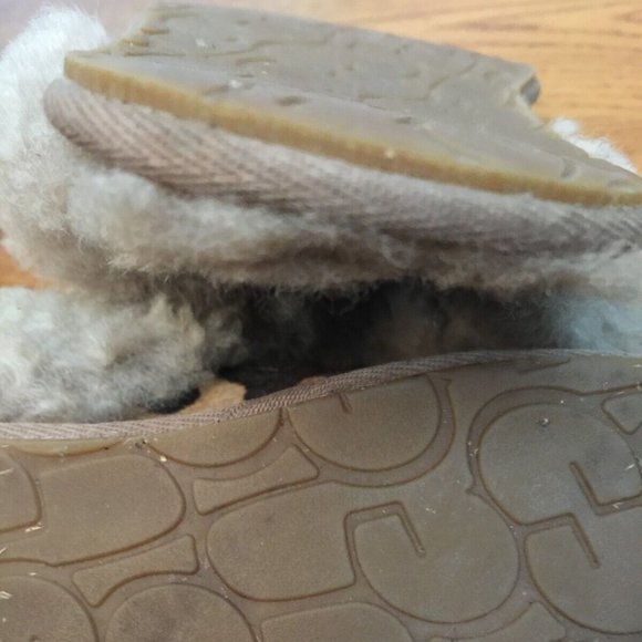 UGG SLIPPERS WOMENS 5 LEOPARD CALF HAIR LEATHER SCUFFETTE SLIP ON MULES HYGGE - Picture 12 of 16